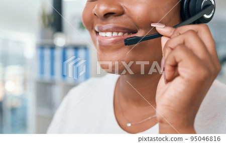 Customer service, call center and telemarketing worker with headset, happy and smile talking to a client. Consultant, contact us or help desk agent consulting, support and advice with crm questions Customer service, call center and telemarketing worker with headset, happy and smile talking to a client. Consultant, contact us or help desk agent consulting, support and advice with crm questions 95046816