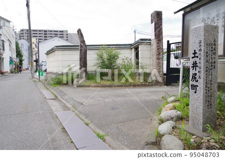 Shinshu, Matsumoto City, old town name sign, scene near "Doijiri-machi" 95048703
