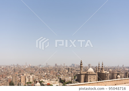 views of the city of Cairo with a mosque views of the city of Cairo with a mosque 95048716