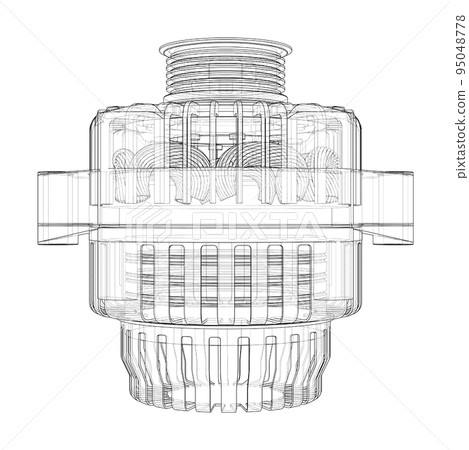 Car generator. Vector 95048778