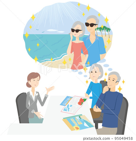 申請日本度假旅行的老年夫婦 申請日本度假旅行的老年夫婦 95049458