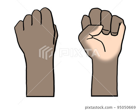 Goo hand illustration (front and back) (black) 95050669