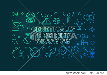 Genetically Modified Organism vector colorful illustration 95050764