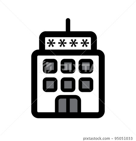 Illustration Vector graphic of Hotel icon Illustration Vector graphic of Hotel icon 95051033