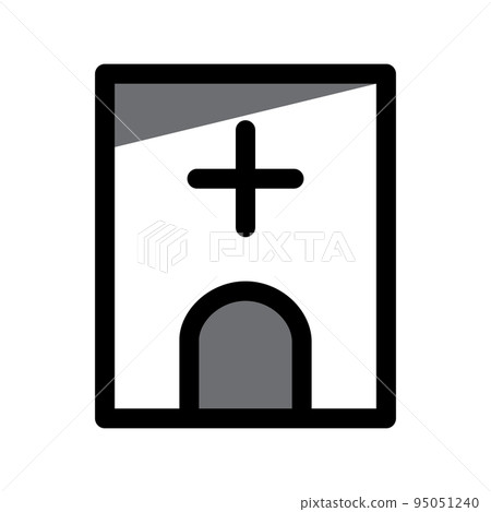 Illustration Vector graphic of Hospital icon Illustration Vector graphic of Hospital icon 95051240