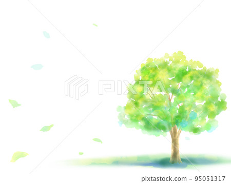 水彩樹背景素材 95051317