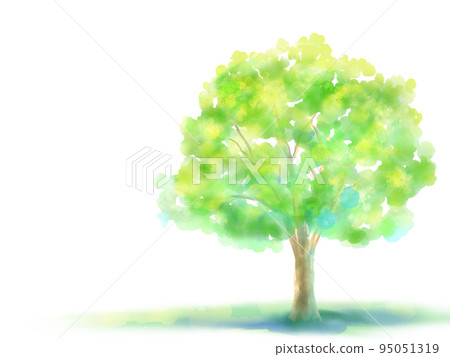 水彩樹背景素材 水彩樹背景素材 95051319