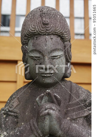 Cultural property of Shinshu Disciple of Sadaharu Moriya Ishida Buddhist image of Shibuya Keihiro Kannon Bodhisattva statue (Nagano Prefecture Kiso Uematsu-cho Tamayashinin) 95051665