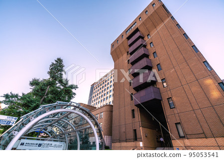 Yokohama cityscape in Japan, overlooking Minato Mirai Line's Nihonodori Station (entrance), Yokohama Prosecutor's Office, etc. 95053541