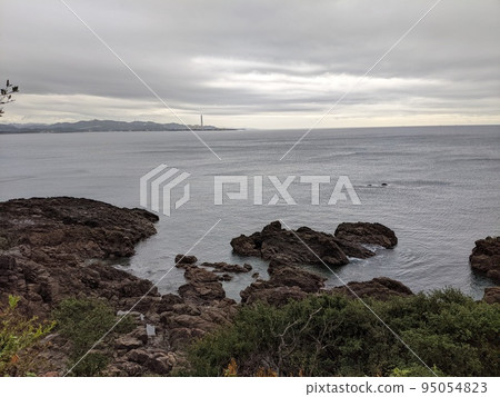 Sea series background material (cloudy sky, after rain and sea) 03 95054823
