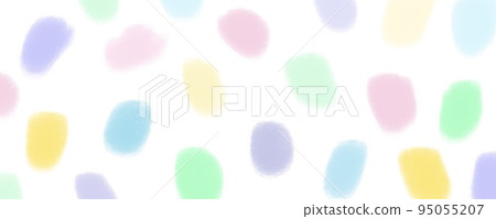 Hand painted watercolor pastel abstract banner... - Stock Illustration  [95055207] - PIXTA