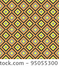 Simple art brown seamless background with rombs 95055300