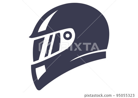 head icon helmet black icon motorcycle helmet to protect the head. - Stock Illustration  [95055323]