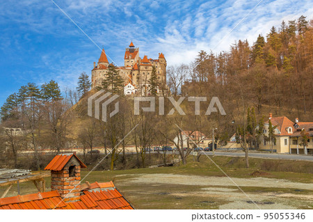Dracula Bran medieval castle, day view, Romania 95055346
