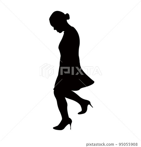 a woman body silhouette vector a woman body silhouette vector 95055908