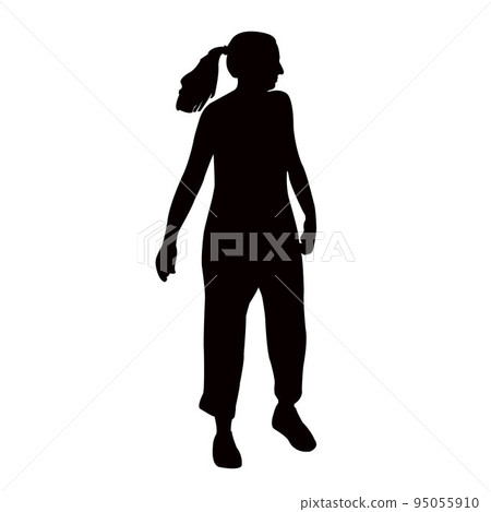 a woman body silhouette vector 95055910