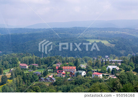 Water reservoir solina with a view of the dam. Bieszczady. Poland Water reservoir solina with a view of the dam. Bieszczady. Poland 95056168
