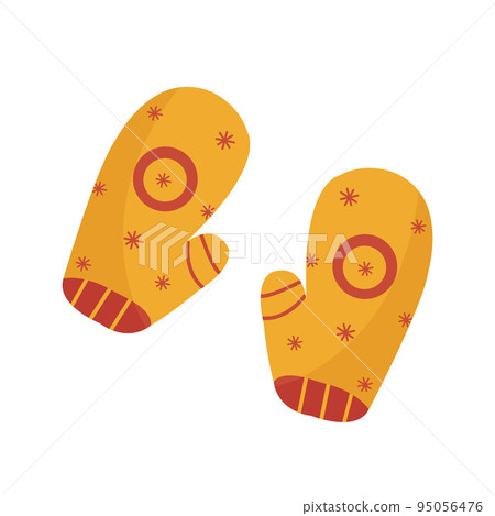 Winter fall warm hygge gloves illustration. 95056476