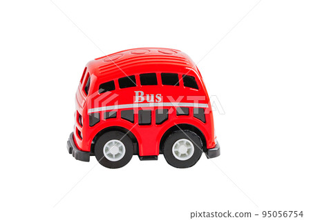 London red traditional bus car isolated on white background with clipping path. 95056754