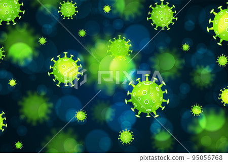 Coronavirus COVID-19 concept. Pandemic medical concept with dangerous cells. Vector illustration Coronavirus COVID-19 concept. Pandemic medical concept with dangerous cells. Vector illustration 95056768