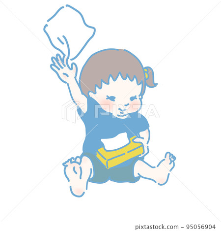 散佈紙巾的少女(現代色) 散佈紙巾的少女(現代色) 95056904