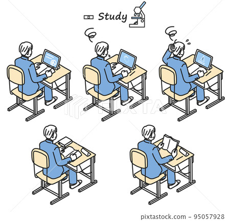 Gakuran boy studying at school Various Gakuran boy studying at school Various 95057928