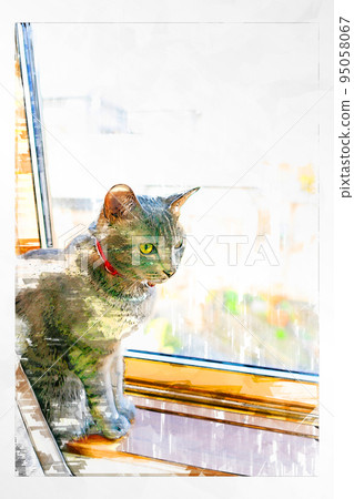 sketch style cat cat cat kijitora gray female female female cat female cat healthy pretty healing 95058067