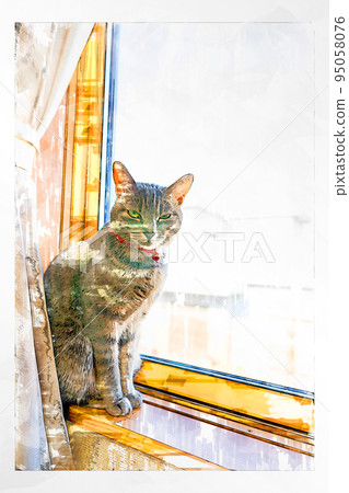 sketch style cat cat cat kijitora gray female female female cat female cat healthy pretty healing 95058076
