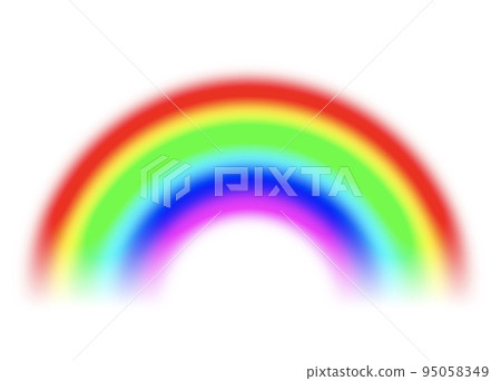 rainbow on white background rainbow on white background 95058349