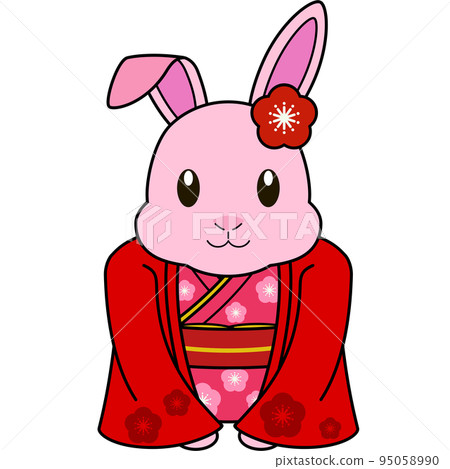 兔子年卡材料(和服) 兔子年卡材料(和服) 95058990