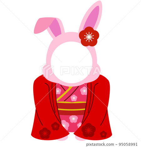 兔子年卡材料（和服） 95058991
