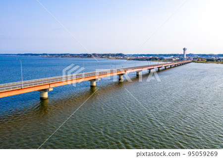 霞浦湖和霞浦湖大橋（茨城縣） 95059269