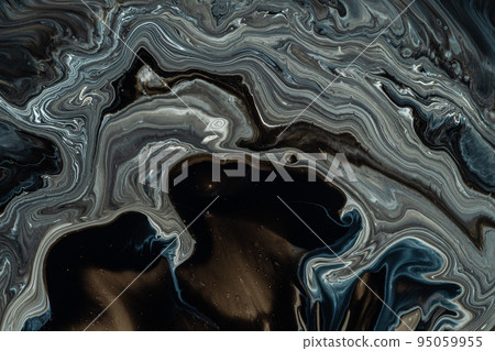 Abstract background from flowing colored liquid paints Abstract background from flowing colored liquid paints 95059955