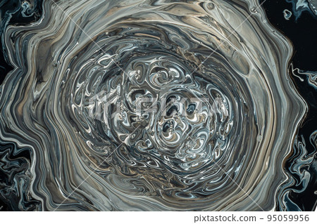 Abstract background from flowing colored liquid paints 95059956