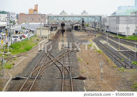 Kitami Station premises seen from a distance (Sekihoku Main Line) Kitami Station premises seen from a distance (Sekihoku Main Line) 95060084