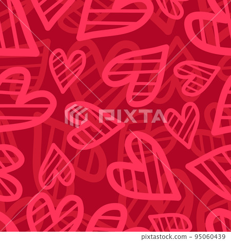 Cute funny red hearts concept seamless pattern. Vector hand drawn cartoon kawaii character illustration icon. Cute kawaii hearts cartoon seamless pattern concept Cute funny red hearts concept seamless pattern. Vector hand drawn cartoon kawaii character illustration icon. Cute kawaii hearts cartoon seamless pattern concept 95060439