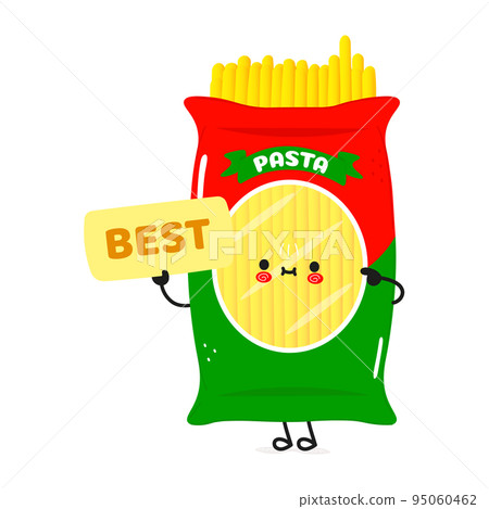 Cute spaghetti poster best character. Vector hand drawn cartoon kawaii character illustration. Isolated white background. Pasta with poster best Cute spaghetti poster best character. Vector hand drawn cartoon kawaii character illustration. Isolated white background. Pasta with poster best 95060462