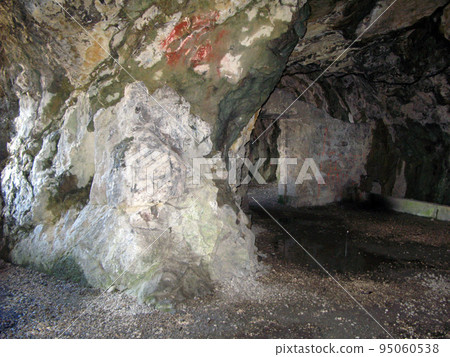 Grenoble. Fortress Bastille. Casemates inside Chartreuse caves. Passages, tunnels in ancient caves. France  95060538