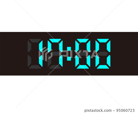數字數字鐘面矢量圖 17:00 數字數字鐘面矢量圖 17:00 95060723
