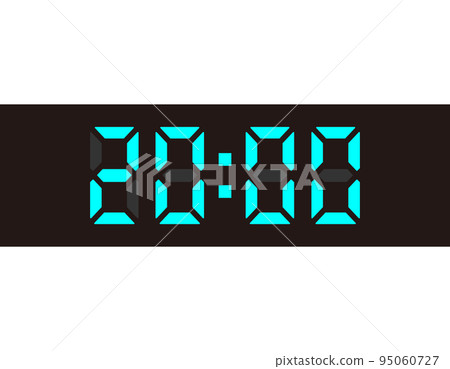 數字數字鐘面矢量圖 20:00 數字數字鐘面矢量圖 20:00 95060727