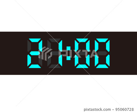 數字數字鐘面矢量圖 21:00 數字數字鐘面矢量圖 21:00 95060728