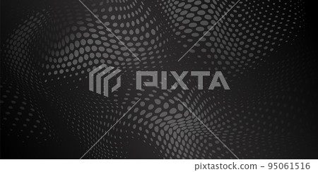 Abstract wavy halftone dots background 95061516