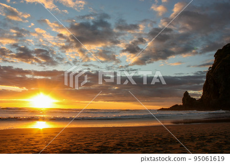 New Zealand sandy beach 95061619