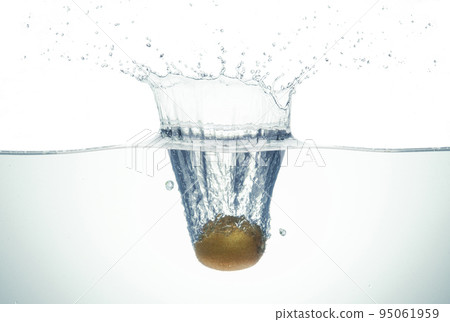 Kiwi splashing in water. 95061959