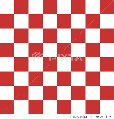 Seamless red and white square grid for background, chess grid Seamless red and white square grid for background, chess grid 95062186