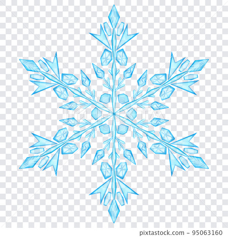 Big translucent Christmas snowflake 95063160