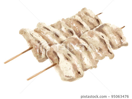 水彩烤雞肉串_Nankotsu 01_1 95063476