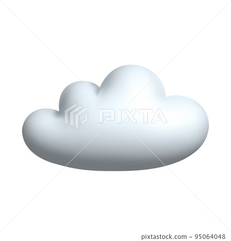White cloud. 3d vector icon. Cartoon minimal style. 95064048