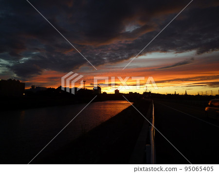 Evening view of the Agui River Handa City Evening view of the Agui River Handa City 95065405