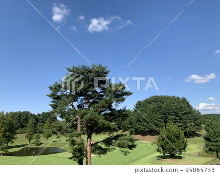 秋天的高爾夫球場天空 95065733